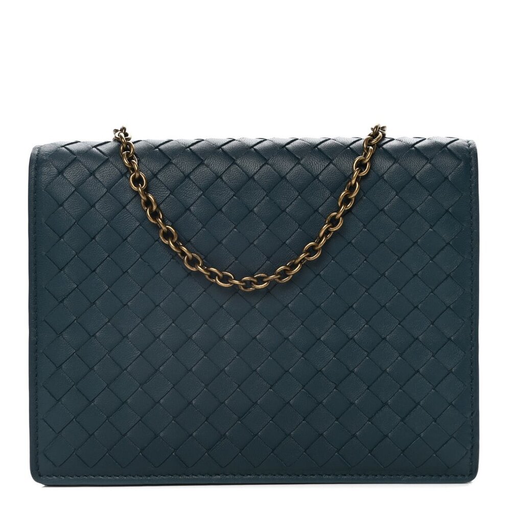 Bottega Veneta Nappa Intrecciato Chain Wallet or Clutch